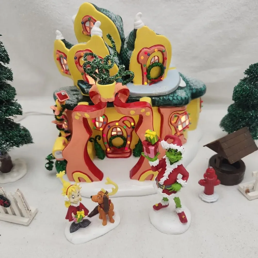 House Grinch Village Cindy-Lou Who's Home + Extras Dept. 56 #56-59004 Dr Seuss